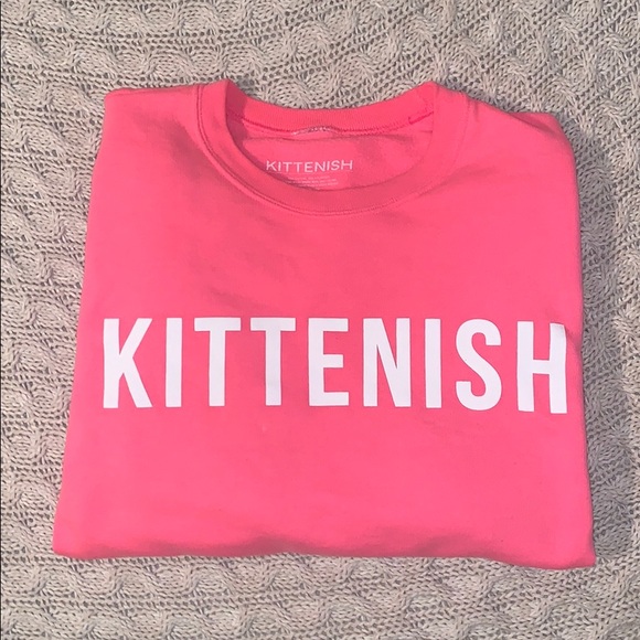 Kittenish Tops - Pink Kittenish Sweatshirt